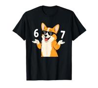 Corgi 67 Meme Lunettes de Soleil Humoristiques pour Amoureux des Chiens T-Shirt