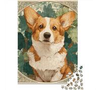 Corgi Art Print Puzzles 1000 Pieces Cadeau Unique Jeu Éducatif Défi Jouet À De Qualité Supérieure Peinture Art pour Adultes Et Enfants À Partir De 12 Ans 70x50cm/1000pcs