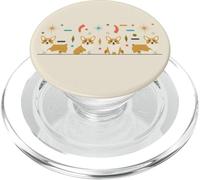 Corgi Atomic Starburst Mid-Century Modern Dog, Style rétro PopSockets PopGrip pour MagSafe