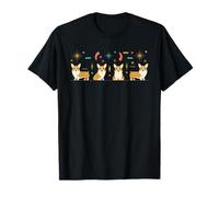 Corgi Atomic Starburst Mid-Century Modern Dog, Style rétro T-Shirt