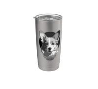 Corgi avec collier RVB Ruth Bader Ginsburg Gobelet isotherme en acier inoxydable double paroi