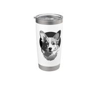 Corgi avec collier RVB Ruth Bader Ginsburg Gobelet isotherme en acier inoxydable double paroi
