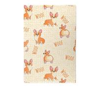 Corgi avec des os et des Mots, Puzzles de 1000 pièces en Bois, Jeu Familial, décoration Murale pour Adultes et Adolescents