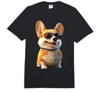 Corgi avec Lunettes de Soleil Welsh Corgis Chiens Doux Corgi Comfort Colors Adult Heavyweight T-Shirt