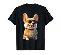 Corgi avec Lunettes de Soleil Welsh Corgis Chiens Doux Corgi T-Shirt