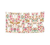 Corgi Bannière décorative avec 4 œillets en métal pour intérieur et extérieur