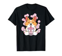 Corgi Boba Tea Kawaii Mignon Drôle Chien Boba T-Shirt