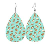 Corgi Boucles d'oreilles pendantes en forme de chien mignon pour femme, boucles d'oreilles artistiques contemporaines pour les fêtes et les sociétés