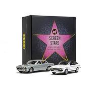 Corgi CC91992 Screen Stars - Ford Capri Mk2 2.0S Blanc Diamant, Jaguar XJ6 Série 2 Argent Modèle moulé sous Pression