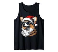Corgi Chapeau de Père Noël Amusant avec Chien Mignon Maman Papa Noël Débardeur