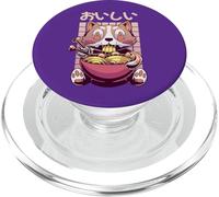 Corgi Chien Mangeant Ramen Nouilles Japonais Kawaii Mignon Drôle PopSockets PopGrip pour MagSafe