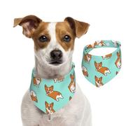 Corgi Chien Mignon,Bandanas pour Chien, écharpe en Coton, Bavoirs réglables pour Animaux de Compagnie,S