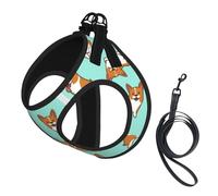 Corgi Chien Mignon,Harnais pour Animaux de Compagnie, Harnais réfléchissant réglable pour Chien,S