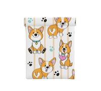 Corgi Chien Mignon sur Un rayé, Sac de Rangement pour Femmes, Portefeuille supérieur à Presser, Petit Porte-Monnaie, Pochette de Changement