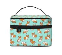 Corgi Chien Mignon, Trousse de Maquillage Trousse à cosmétiques Trousse de Toilette de Voyage Portable Trousse à Crayons
