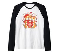Corgi Corgi Couple Tenant Un cœur Mon Chiot Valencorg Manche Raglan