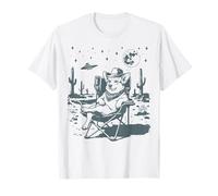 Corgi Cowboy Funny Dog Meme UFO Western T-Shirt