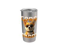 Corgi Daddy Corgi Papa Chiens Fête des Pères Welsh Corgi Gobelet isotherme en acier inoxydable double paroi