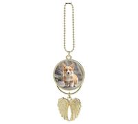 Corgi Décoration à suspendre pour rétroviseur de voiture Motif chiens, taille unique, Zinc