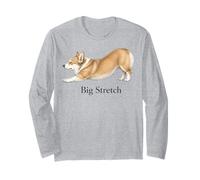 Corgi Dog Big Stretch Classique rétro Americana Femmes Filles Manche Longue