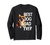 Corgi Dog Lover Vintage Best Corgi Dad Father's Day Manche Longue