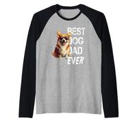 Corgi Dog Lover Vintage Best Corgi Dad Father's Day Manche Raglan