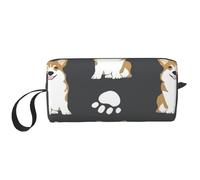 Corgi Dog Patte De Chien Mignon Charbon, Trousse de Maquillage Trousse à cosmétiques Trousse de Toilette de Voyage Portable Pochette de Maquillage