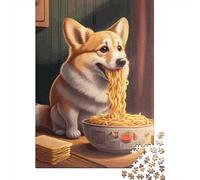 Corgi Dog Puzzle 1000 Pieces Cadeau Unique Jeu Éducatif Défi Jouet À De Qualité Supérieure Peinture Art pour Adultes Et Enfants À Partir De 14 Ans 1000pcs (38x26cm)