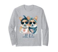 Corgi Dogs Sweet Will Bite Savage Cheeky Cute Humour Manche Longue