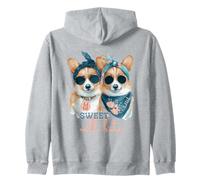 Corgi Dogs Sweet Will Bite Savage Cheeky Cute Humour Sweat à Capuche