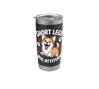 Corgi Drôle Short Legs Big Attitude Chien Gobelet isotherme en acier inoxydable double paroi