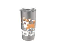 Corgi Drôle Short Legs Big Attitude Chien Gobelet isotherme en acier inoxydable double paroi