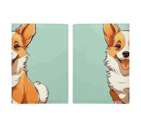 Corgi Étui de protection pour passeport avec fente pour passeport, portefeuille de voyage pour homme et femme