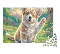Corgi Gallois 1000 Pièces Puzzle FamilialCorgi Vague Grass pour Adultes Moderne Jeu Premium avec Défis Créativité Et CommeCadeau38x26cm/1000pcs