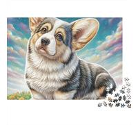 Corgi Gallois 1000 Pièces Puzzle Impossible Belle Décoration Familiale Corgi avec Un Autre Chien Puzzles Jouets De Jeu pour La Famille 52x38cm/1000pcs