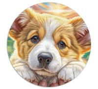 Corgi Gallois 1000 Pièces Puzzle pour Adultes Et Enfan Puzzle Rond Décoration Moderne Jeu Cadeau Unique 1000pcs (67.5x67.5cm)