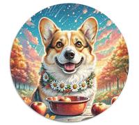Corgi Gallois de Pembroke 1000 Pièces Puzzle Rond Animauxs Pets Cute Adultes Et Enfants Cadeau Original Inspirations Voyage Célébrités Réduction du Stress 1000pcs (67.5x67.5cm)