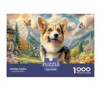 Corgi Gallois de Pembroke Puzzle Adulte 1000 Défis (Niveau Avancé) L'Excellence des Puzzles Difficiles - Un Cadeau Exceptionnel pour Adultes Et Personnes De Plus De 14 Ans 52x38cm/1000pcs