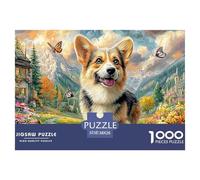 Corgi Gallois de Pembroke Puzzle Adulte 1000 Pièces De Qualité Supérieure - l'art du Puzzle Difficile en Défi : Cadeau Élite Adulte/14+ 38x26cm/1000pcs