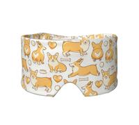 Corgi gallois,Masque pour les yeux bloquant la lumière Cache-yeux et cache-oreilles pour le sommeil