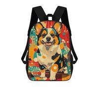 Corgi in Retro Style Welsh Corgi Art Print - Vibrant And Abstract Dog Decor Sacs À Dos Pour Enfants, Sac À Dos Scolaire, Sac À Dos Imprimé En 3D Pour Enfants, Sac À Dos De Voyage, Sac À Livres, Sac D