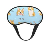 Corgi Kawaii, chien mignon,Masques de sommeil occultants, cache-yeux couvrants, masques de sommeil anti-lumière