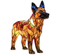 Corgi Lampe teckel en résine teintée, bouledogue français, veilleuse de table, série chien, veilleuse vintage en forme d'animal (R)