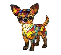 Corgi Lampe teckel en résine teintée de bouledogue français - Veilleuse de table - Série chien - Veilleuse vintage en forme d'animal - Décoration d'intérieur (H)