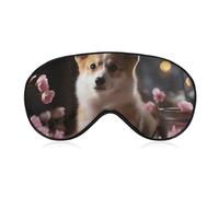 Corgi Masque de sommeil doux et confortable avec sangle réglable pour homme et femme