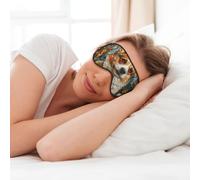 Corgi Masque de sommeil doux pour les yeux Motif fleurs printanières Pour homme et femme