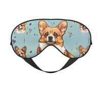 Corgi - Masque de sommeil et de sommeil occultant avec sangle réglable, convient pour le coucher et les voyages