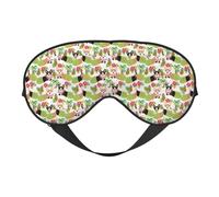 Corgi Masque pour les yeux hawaïen avec imprimé ananas tropical, polyvalent, doux, réversible, pour la méditation et le voyage, unisexe