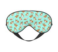 Corgi Masque pour les yeux réversible double face avec motif chien mignon