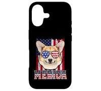 Corgi Merica 4th of July Dog Funny Patriotic American Flag Coque pour iPhone 17